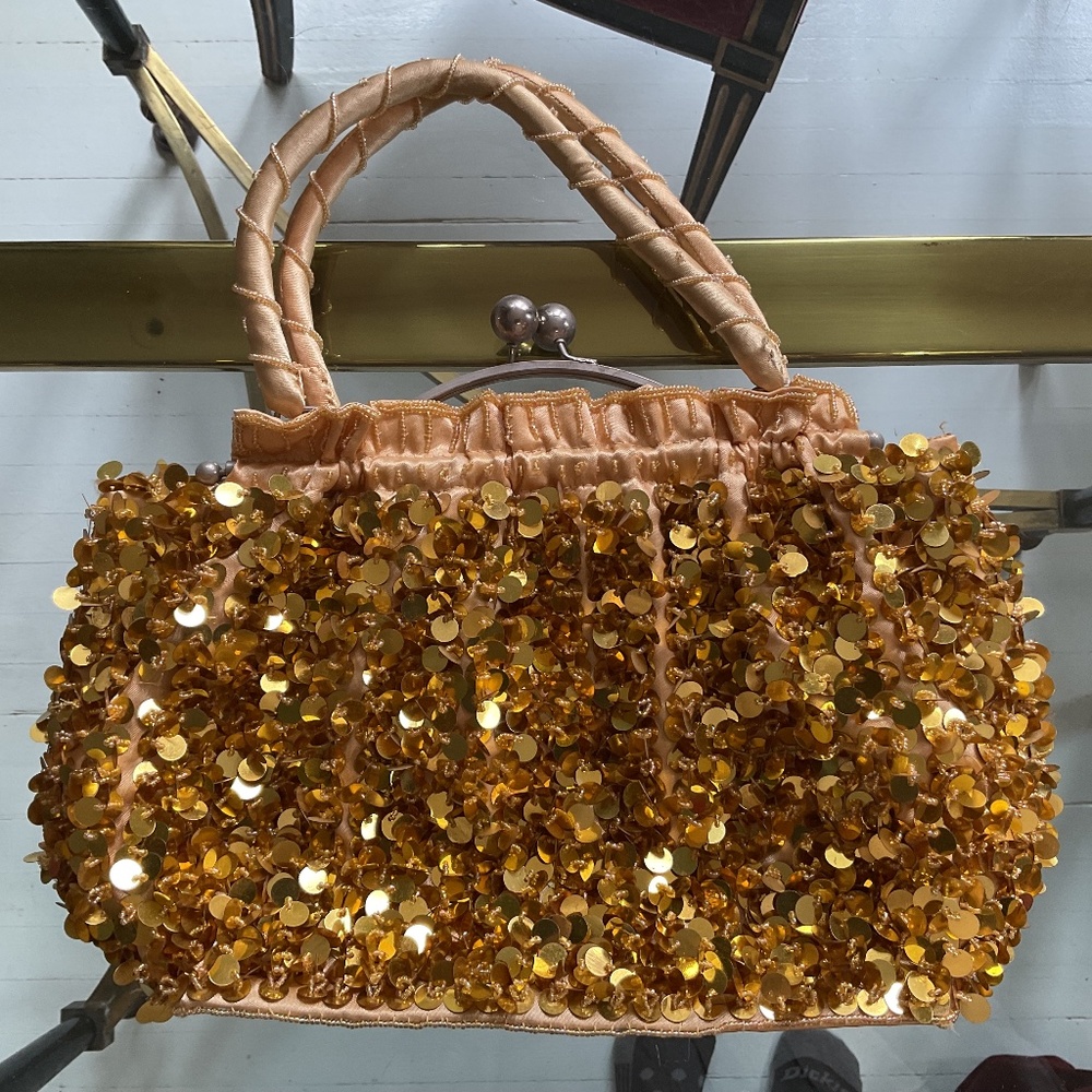 Vintage Gold Sequin Purse